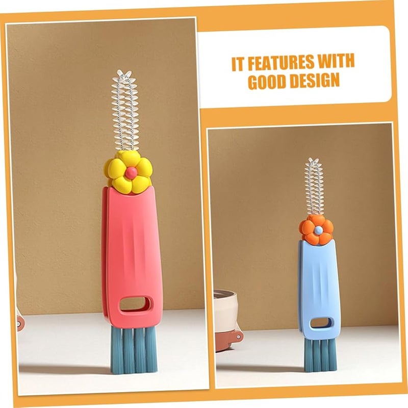 Unomor 3 Pack Cup Lid Brush Set for Sports Bottle Cap Cleaning - Image 4